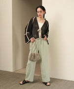 クロシェショートカーディガン