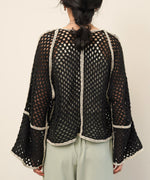 クロシェショートカーディガン