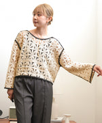 クロシェ前後2WAYトップス