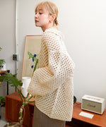 クロシェシャツカラートップス