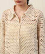 クロシェシャツカラートップス