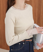 【2025SS】シアー使いリブニットトップス