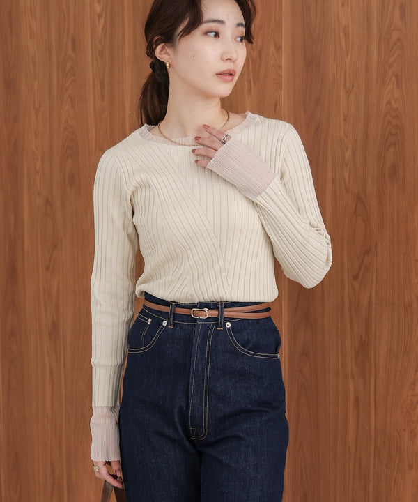 【2025SS】シアー使いリブニットトップス