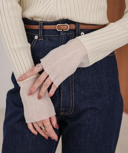 sheer rib knit tops