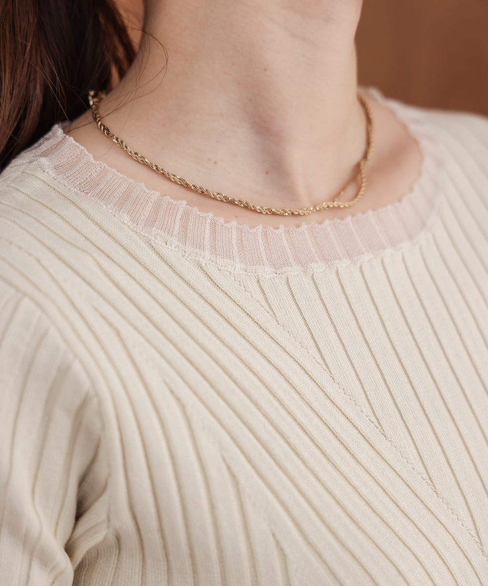 【2025SS】シアー使いリブニットトップス