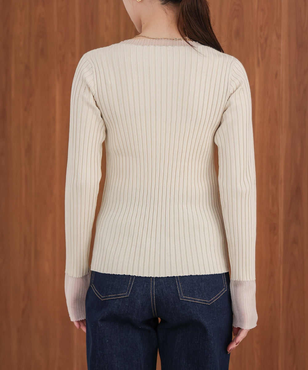 【2025SS】シアー使いリブニットトップス