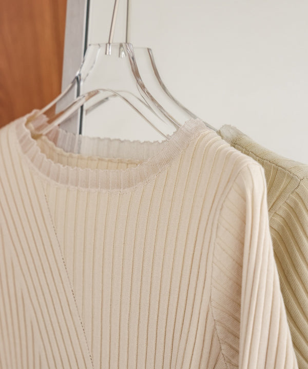 【2025SS】シアー使いリブニットトップス