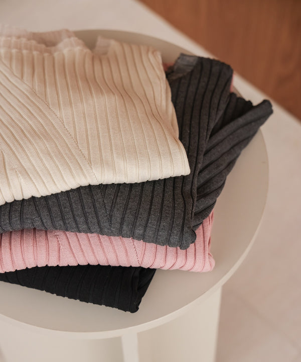 【2025SS】シアー使いリブニットトップス