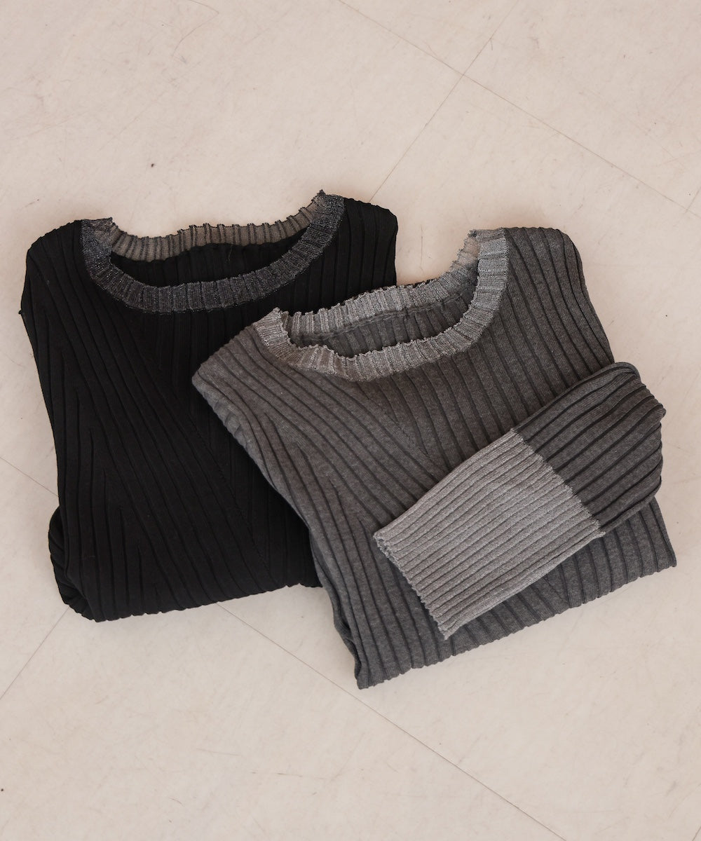 【2025SS】シアー使いリブニットトップス