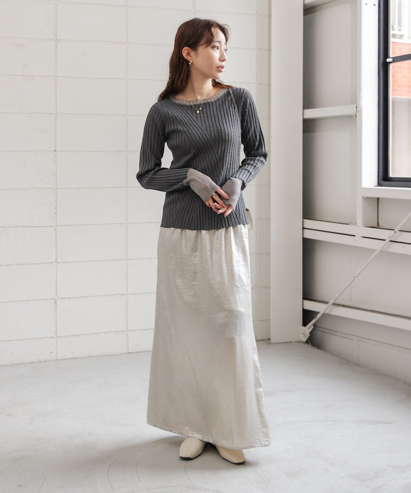 【2025SS】シアー使いリブニットトップス