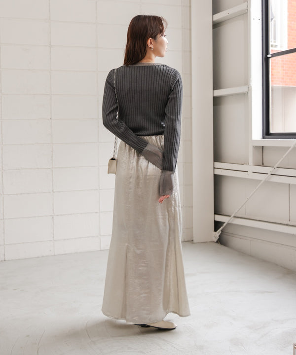 【2025SS】シアー使いリブニットトップス