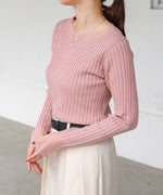 【2025SS】シアー使いリブニットトップス