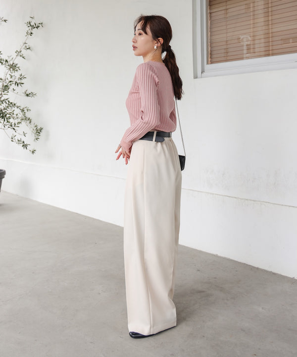 【2025SS】シアー使いリブニットトップス