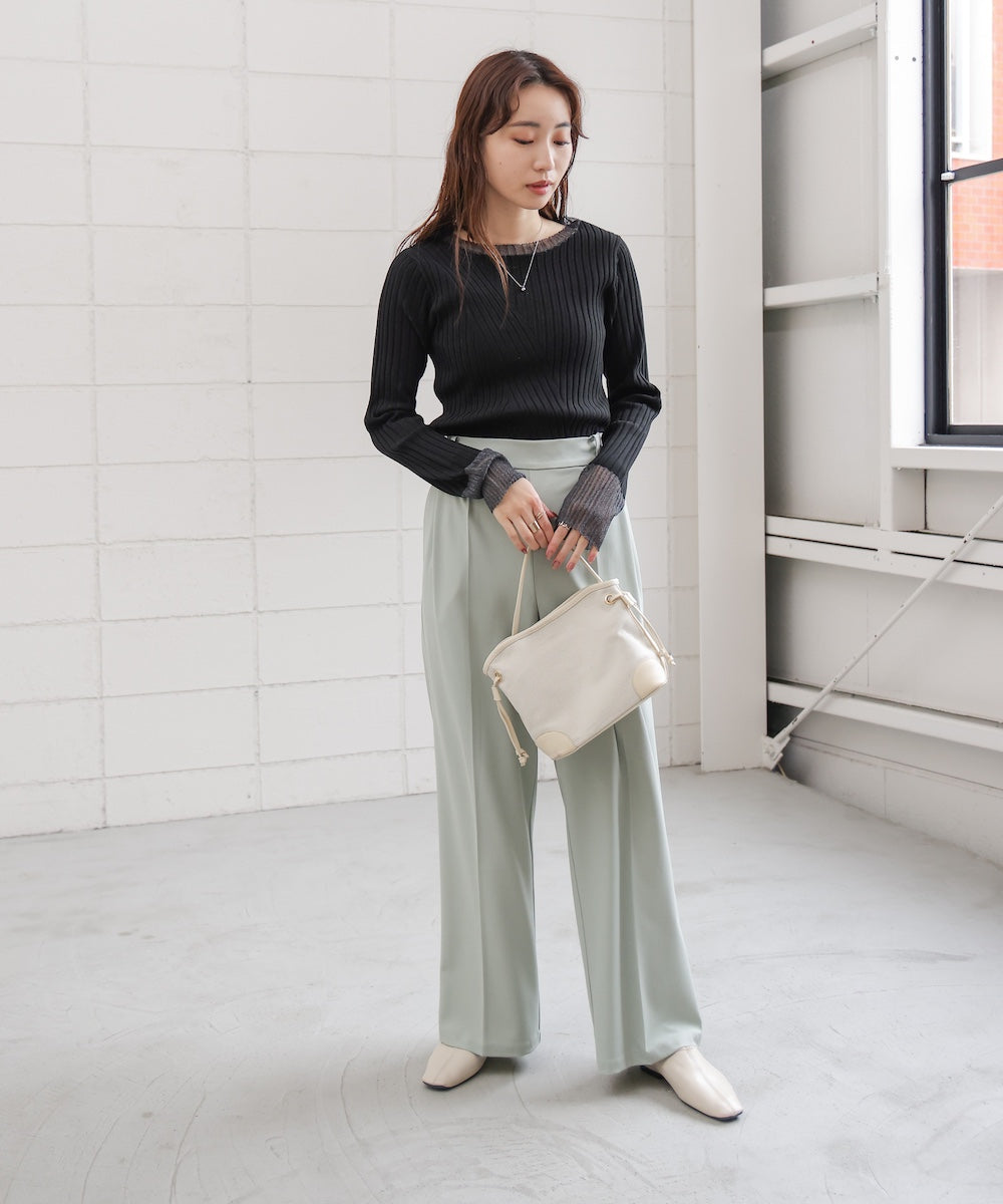 【2025SS】シアー使いリブニットトップス