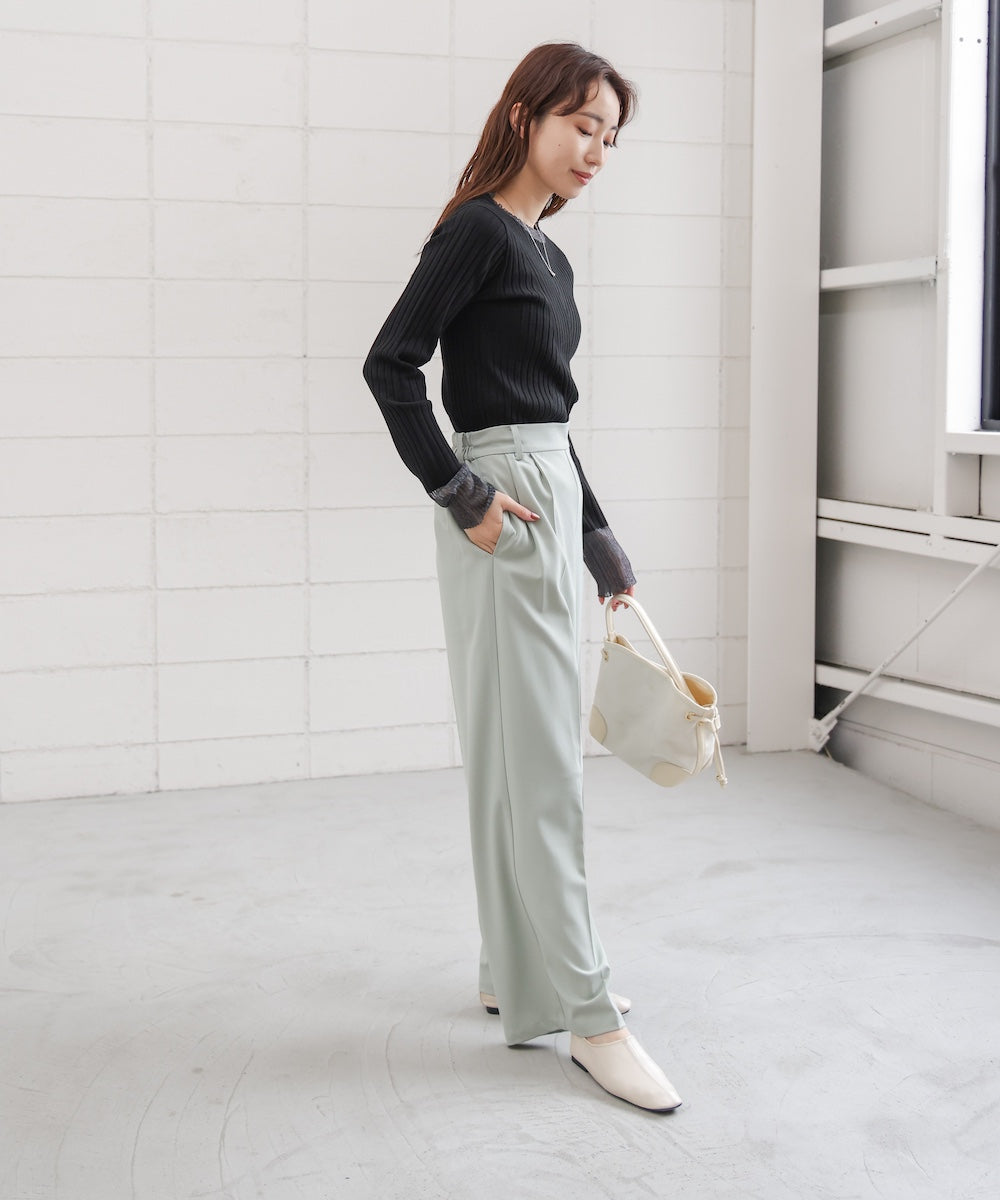 【2025SS】シアー使いリブニットトップス