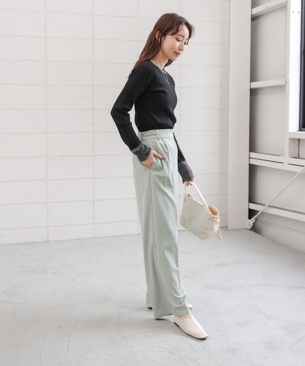 【2025SS】シアー使いリブニットトップス