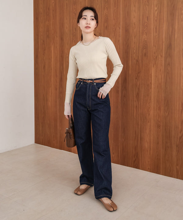 【2025SS】シアー使いリブニットトップス