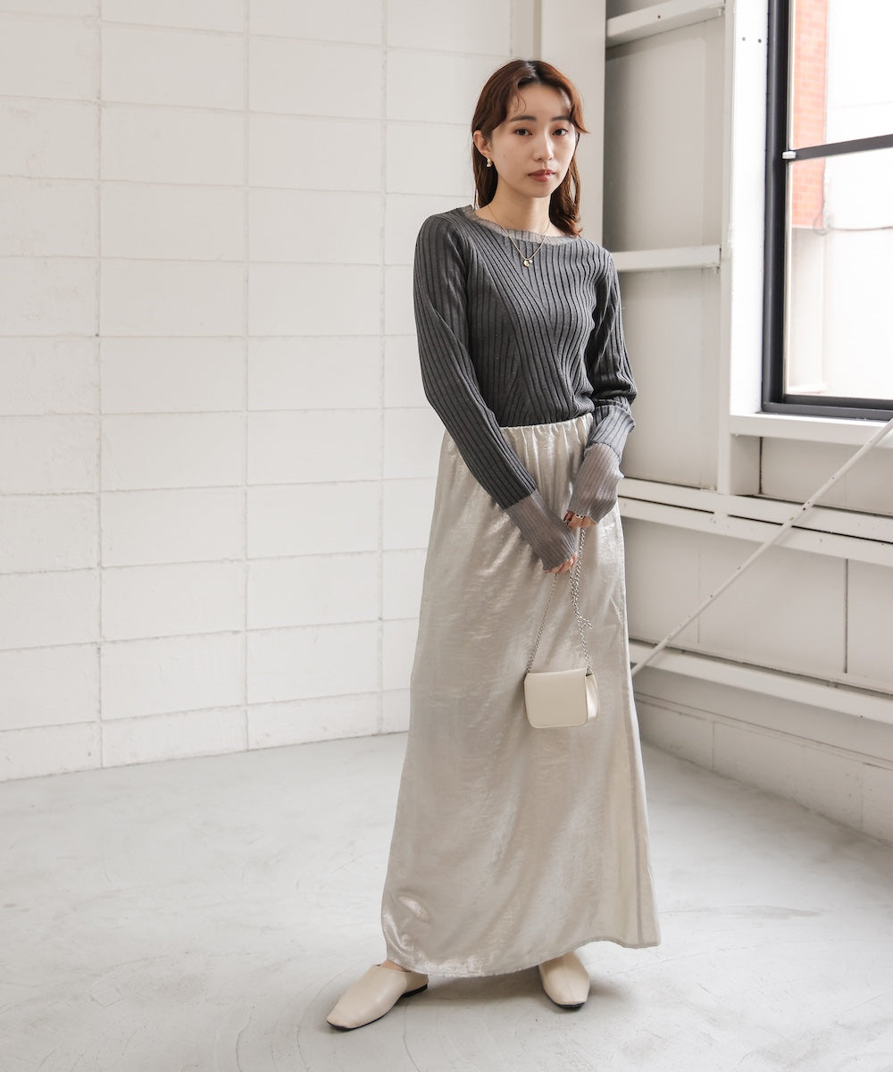 【2025SS】シアー使いリブニットトップス