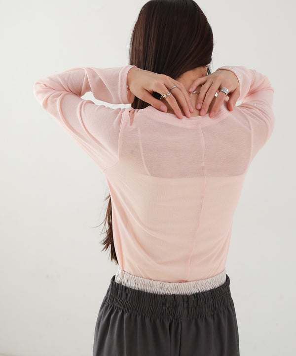 ベーシックダブルネックカットソー