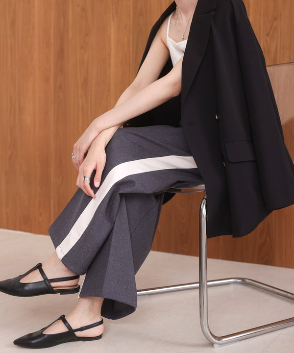 【S・Mサイズ展開】２ＷＡＹセンタープレスサイドラインパンツ