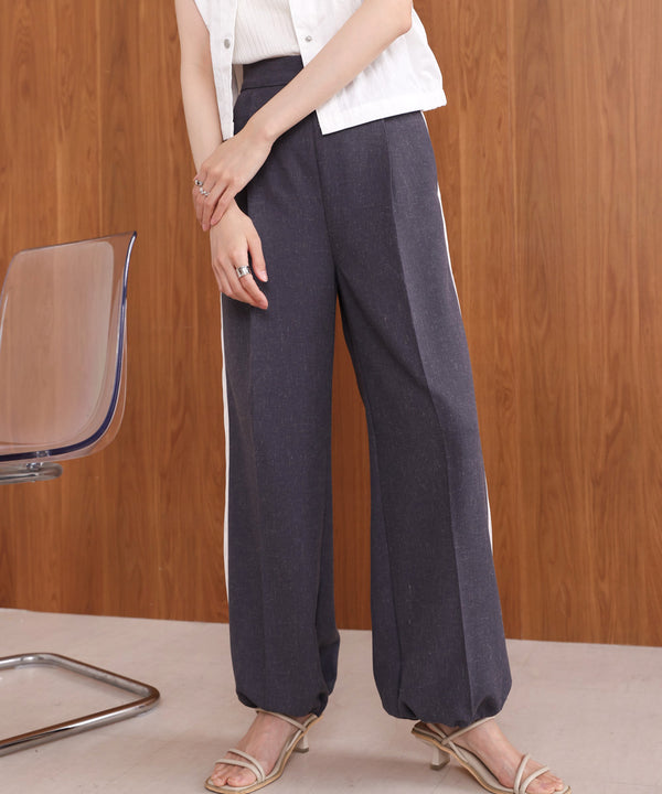 【S・Mサイズ展開】２ＷＡＹセンタープレスサイドラインパンツ