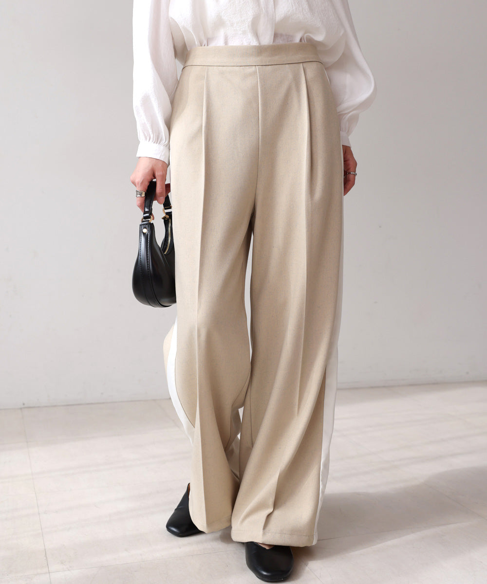 【S・Mサイズ展開】２ＷＡＹセンタープレスサイドラインパンツ