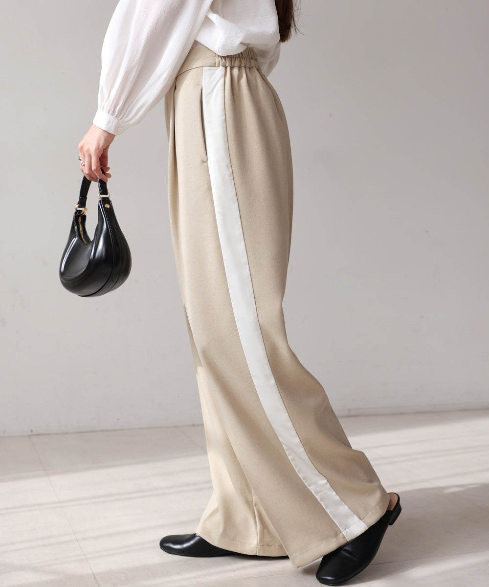 【S・Mサイズ展開】２ＷＡＹセンタープレスサイドラインパンツ