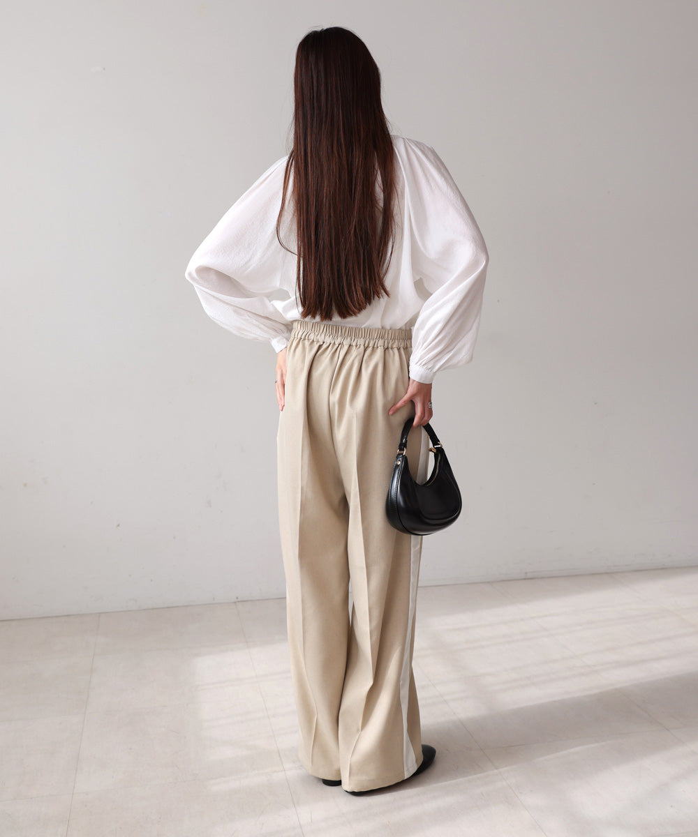 【S・Mサイズ展開】２ＷＡＹセンタープレスサイドラインパンツ