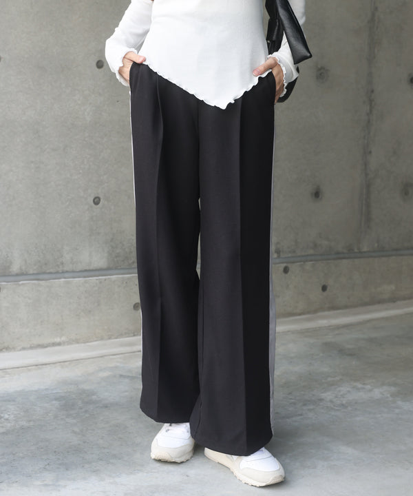 【S・Mサイズ展開】２ＷＡＹセンタープレスサイドラインパンツ