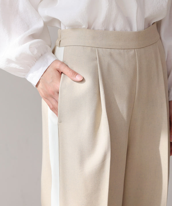 【S・Mサイズ展開】２ＷＡＹセンタープレスサイドラインパンツ