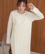 【低身長さん向けサイズあり】レイヤードデザインカットワンピース