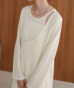 【低身長さん向けサイズあり】レイヤードデザインカットワンピース