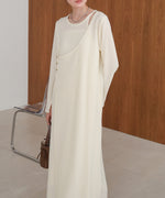 【低身長さん向けサイズあり】レイヤードデザインカットワンピース