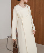 【低身長さん向けサイズあり】レイヤードデザインカットワンピース