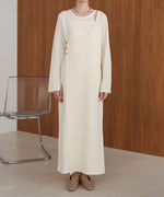 【低身長さん向けサイズあり】レイヤードデザインカットワンピース