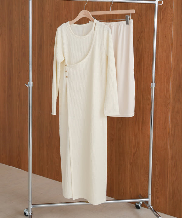 【低身長さん向けサイズあり】レイヤードデザインカットワンピース