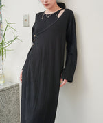 【低身長さん向けサイズあり】レイヤードデザインカットワンピース