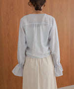 ギャザーキャンディースリーブブラウス