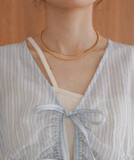 ギャザーキャンディースリーブブラウス