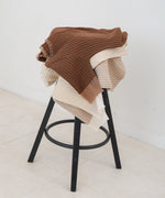 シアー使い５分袖リブニットトップス