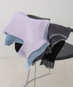 シアー使い５分袖リブニットトップス