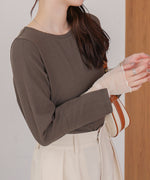 袖スリットチュールカットトップス