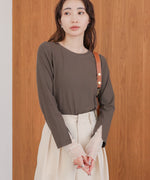 袖スリットチュールカットトップス