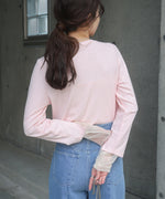 袖スリットチュールカットトップス