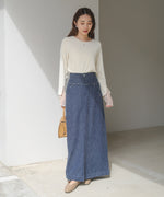 袖スリットチュールカットトップス