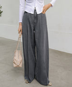 【S・M・Lサイズ展開】タック入りデニムパンツ