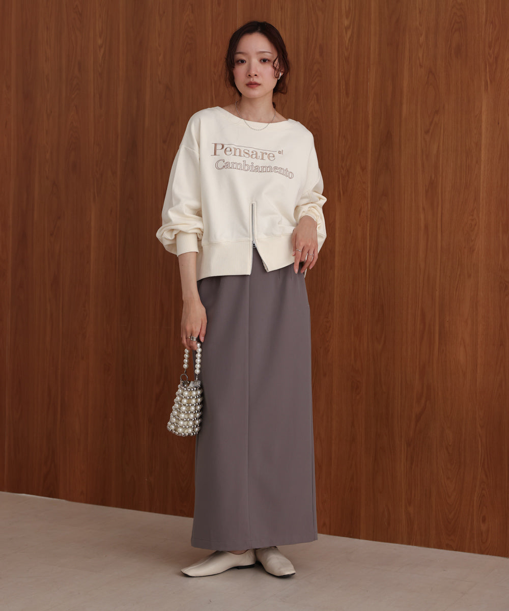 前後２WAYロゴジップスウェットトップス