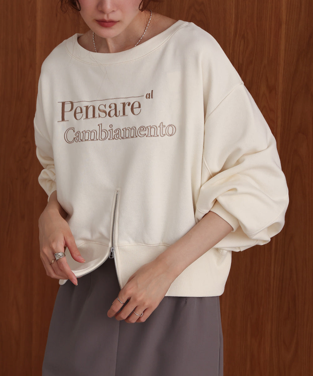 前後２WAYロゴジップスウェットトップス