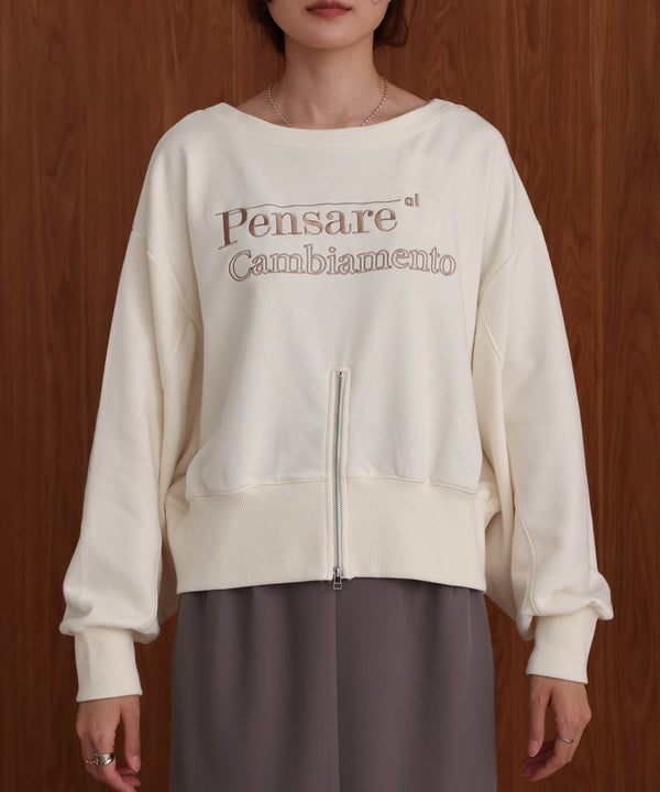 前後２WAYロゴジップスウェットトップス