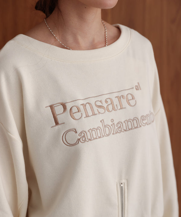 前後２WAYロゴジップスウェットトップス